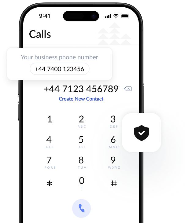 Business phone number mobile illustration