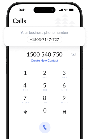 Business phone number mobile illustration