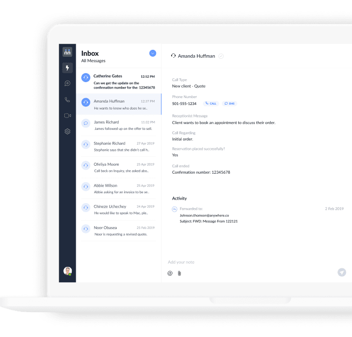 Answerconnect portal desktop dashboard