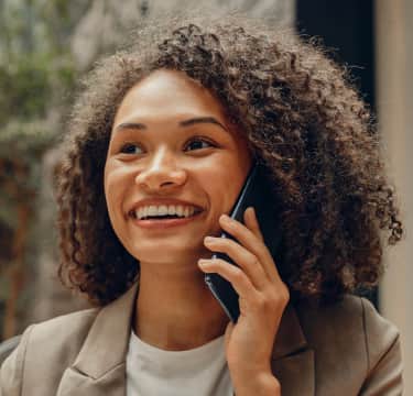 Female receptionist with headset