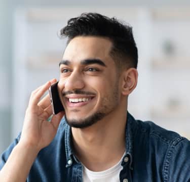 Man talking on phone